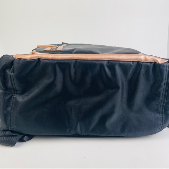JJ Cole Papago Pack Diaper Bag Black Rose Gold Large Capacity Backpack - Picture 5 of 12